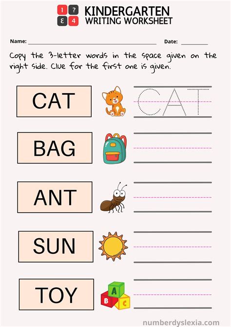 Kindergarten Writing Worksheets .